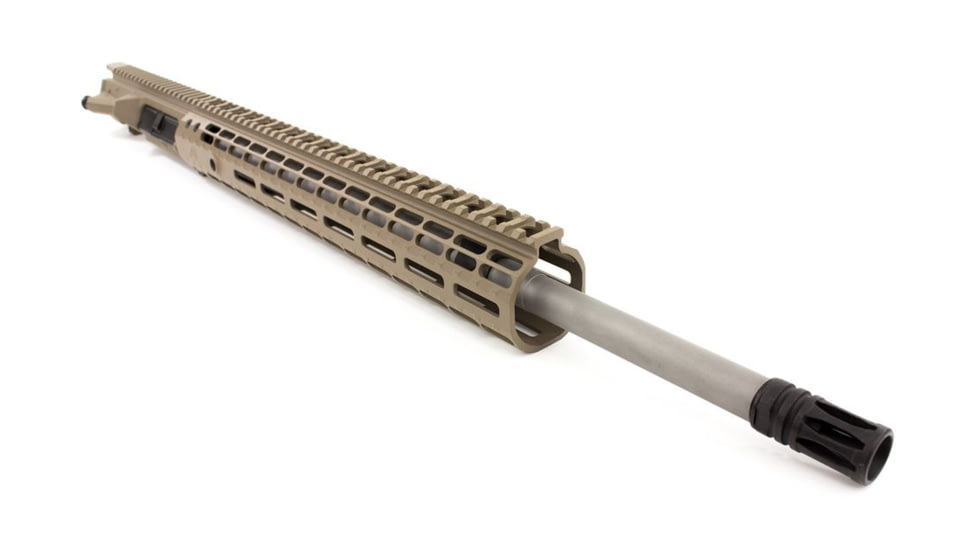 Aero Precision M5E1 Complete Upper Reciever, .308, 20in Rifle Barrel, 1-10 Twist, 5/8x24 Thread, Free-Float Handguard, Stainless Steel, Cerakote, FDE, APAR308556M34