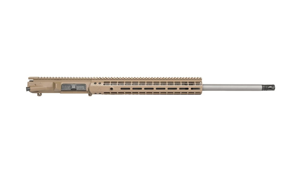 Aero Precision M5E1 Complete Upper Reciever, 6.5 CM, 24in Rifle Barrel, 1-8 Twist, 5/8x24 Thread, Free-Float Handguard, Stainless Steel, Cerakote, FDE, APAR308556M47
