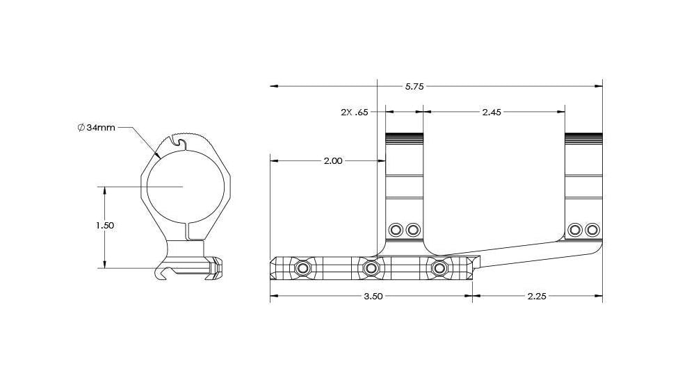 Aero Precision Ultralight 34mm Scope Mount, SPR, FDE, APRA211312