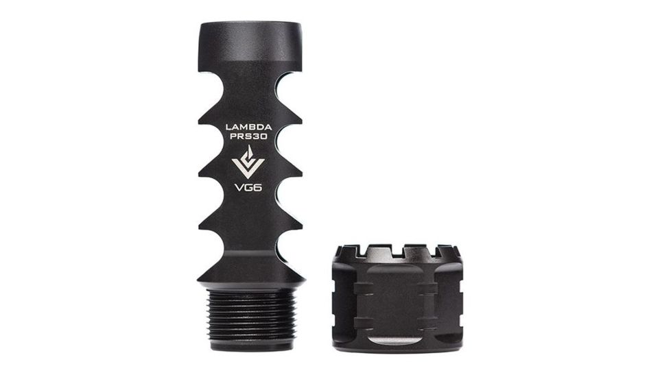 VG6 Precision Lambda PRS30 Muzzle Brake,30 Cal up to .300 Win Mag,Black Nitride Satin, APVG100029AR1
