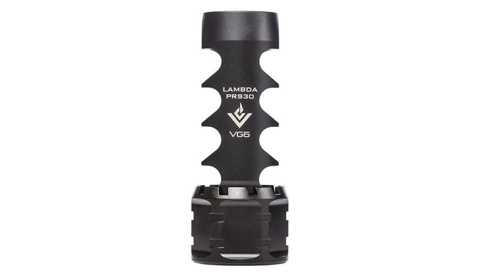 VG6 Precision Lambda PRS30 Muzzle Brake,30 Cal up to .300 Win Mag,Black Nitride Satin, APVG100029AR1