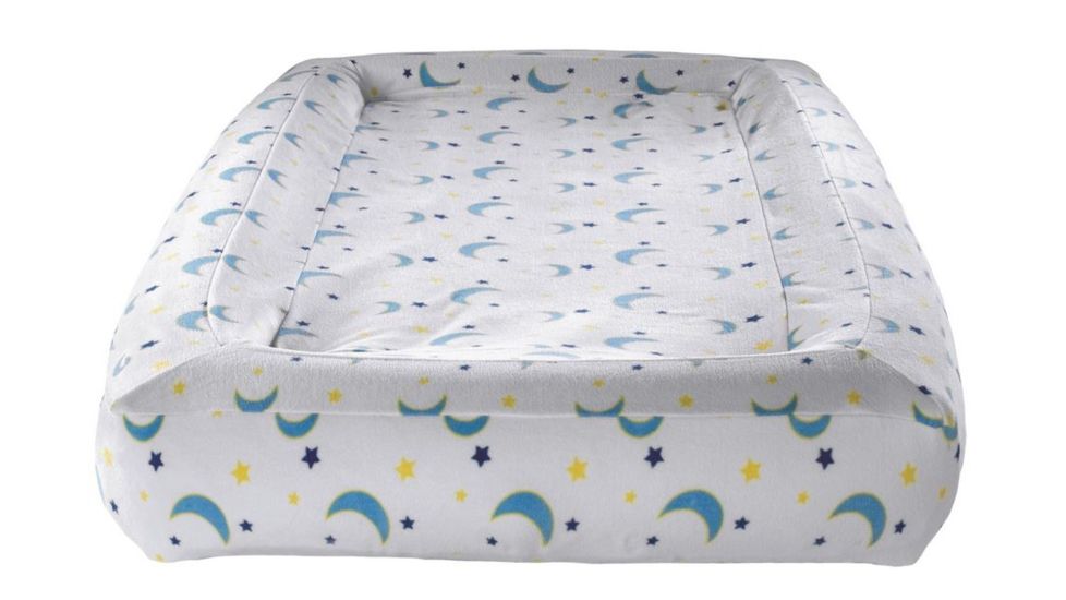 Aerobed Airbed Kids Single High Air Mattress W/ 120V Handheld Pump Combo, Includes Fleece Fitted Sheet, Blue, 50 x 25 x 4 in 2000011234