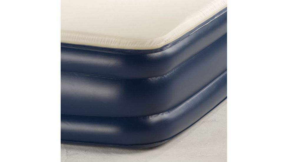 Aerobed Airbed Memory Foam Air Mattress W/ 120V Built in AC Pump, Blue / White, Queen 2000015885