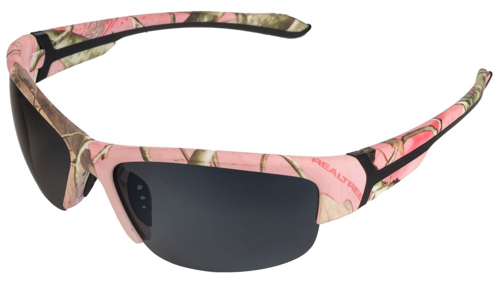 AES Outdoors RealTree Pink Camo Pursuit with Grey Lens Polarized, RT-PUR-P