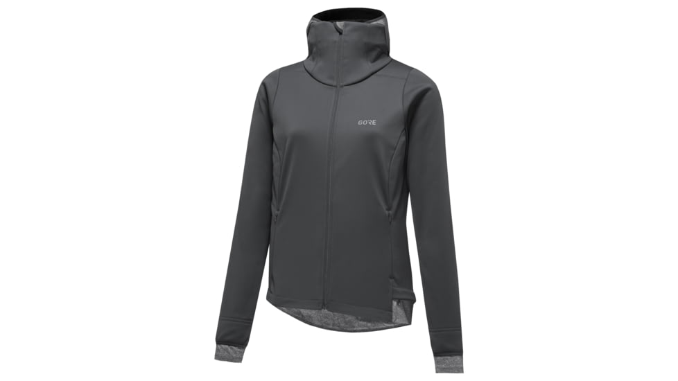 Gorewear R3 Womens GOREWEAR WINDSTOPPERR Thermo Running Hoodie in Terra Grey Medium 8-10 Slim fit Windproof 70545A88, 100378-0R00-40