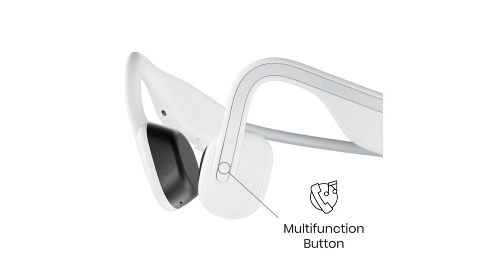 Shokz Open Move Headphones, Alpine White, Standard, AS660AW