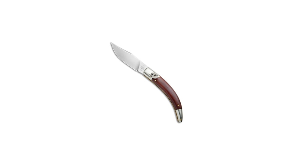 A.G.A. Campolin Diana Automatic Folding Knife, 3.75in, Stainless Steel, Clip Point Blade, Cocobolo, Wood Handle, Wood/Steel, 8.50 inch, BHQ-72129