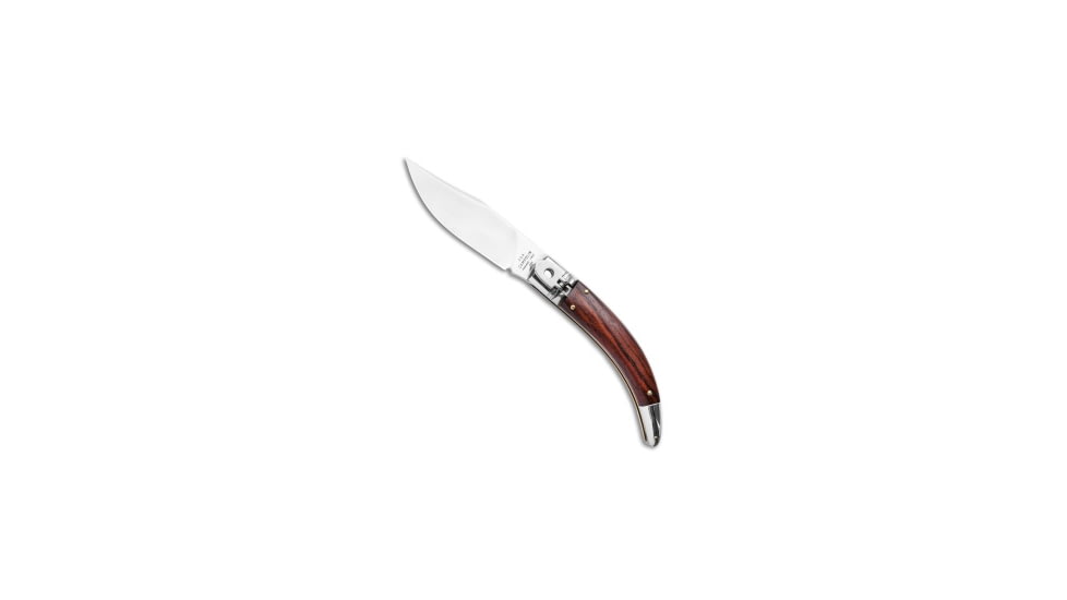 A.G.A. Campolin Diana Automatic Folding Knife, 3.75in, Stainless Steel, Clip Point Blade, Wood, Wood Handle, Wood/Steel, 8.50 inch, BHQ-120336