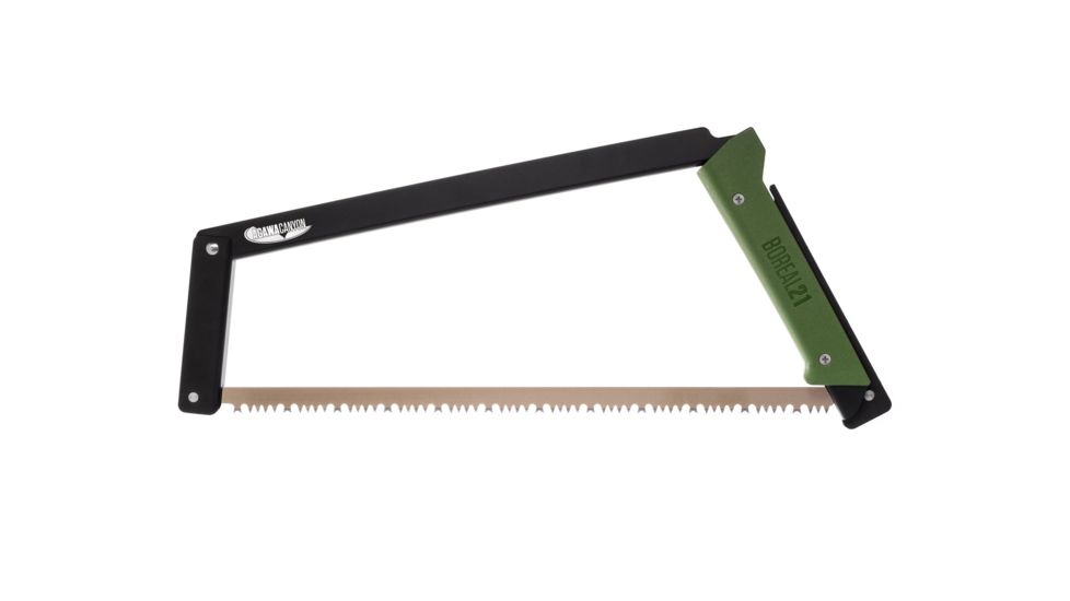 Agawa Canyon BOREAL21, Black Annodized Frame/Forest Green Handle, 21 ALL-PURPOSE BLADE, A2B1C1