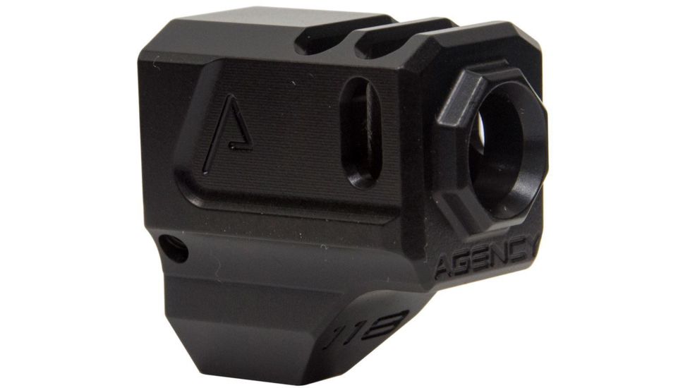 Agency Arms 118 Dual Port Smith &amp; Wesson M&amp;P9 1.0 Barrel Compensators, Black, 118-M1-BLK