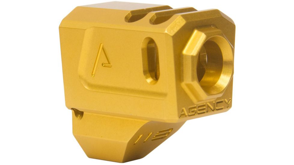Agency Arms 118 Dual Port Smith &amp; Wesson M&amp;P9 1.0 Barrel Compensators, Gold, 118-M1-GLD