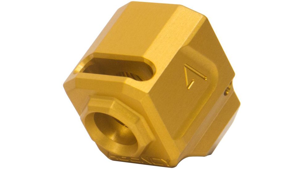 Agency Arms 118 Single Port Smith &amp; Wesson M&amp;P9 M2.0 Barrel Compensators, Gold, 118S-M2-GLD