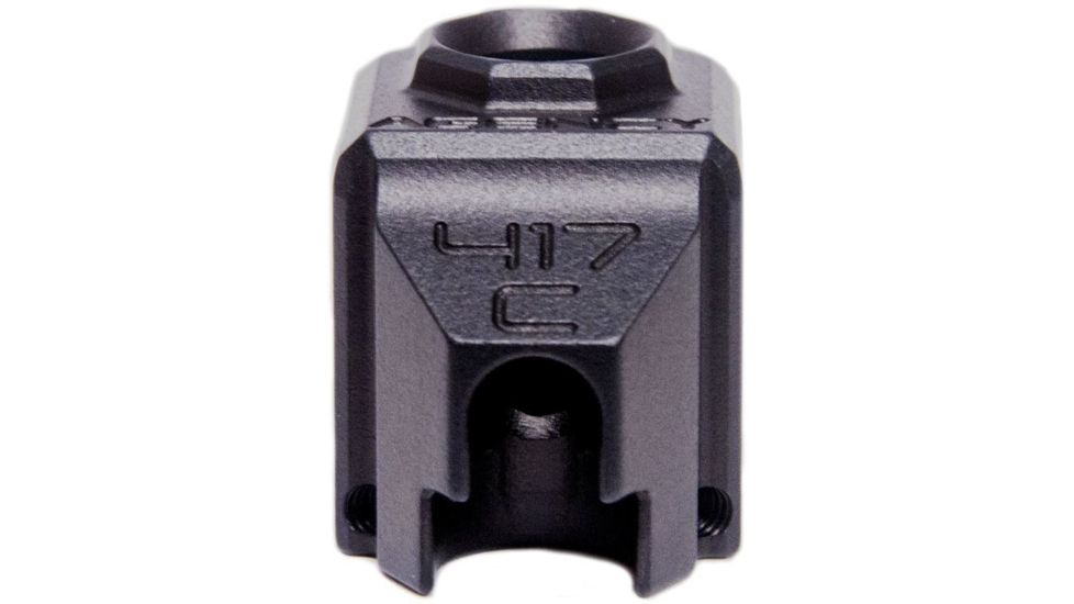 Agency Arms 417 Single Port Barrel Compensators, Glock 43, Black, 417S-G43-BLK