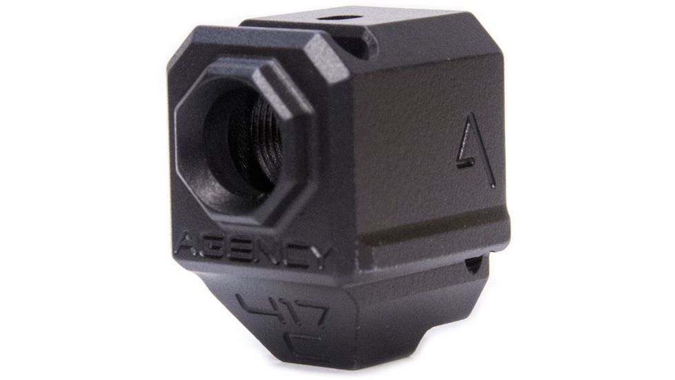 Agency Arms 417 Single Port Barrel Compensators, Glock 43, Black, 417S-G43-BLK