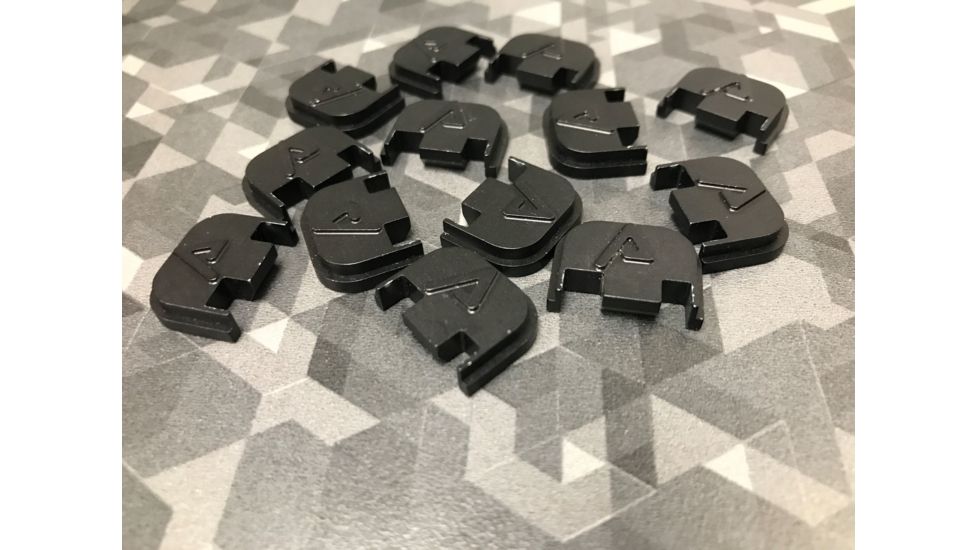 Agency Arms A - Embossed Slide Cover Back Plate, Glock Double Stack Models, Black BP-BLK-BLK