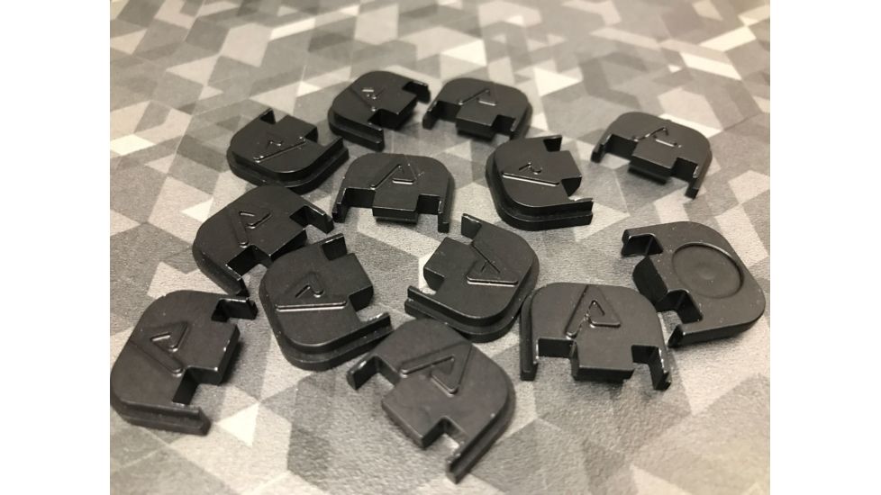 USED Agency Arms A - Embossed Slide Cover Back Plate, Glock Double Stack Models, Black, BP-BLK-BLK, EDEMO1, Condition Fair, Other