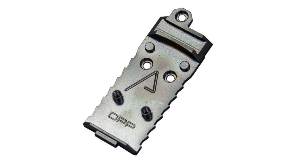 Agency Arms Radiused DPP Red Dot Sight Mount Plate for Glock, Iron Forward, AOS Plates, Black, G-AOS-DPPDTF-R