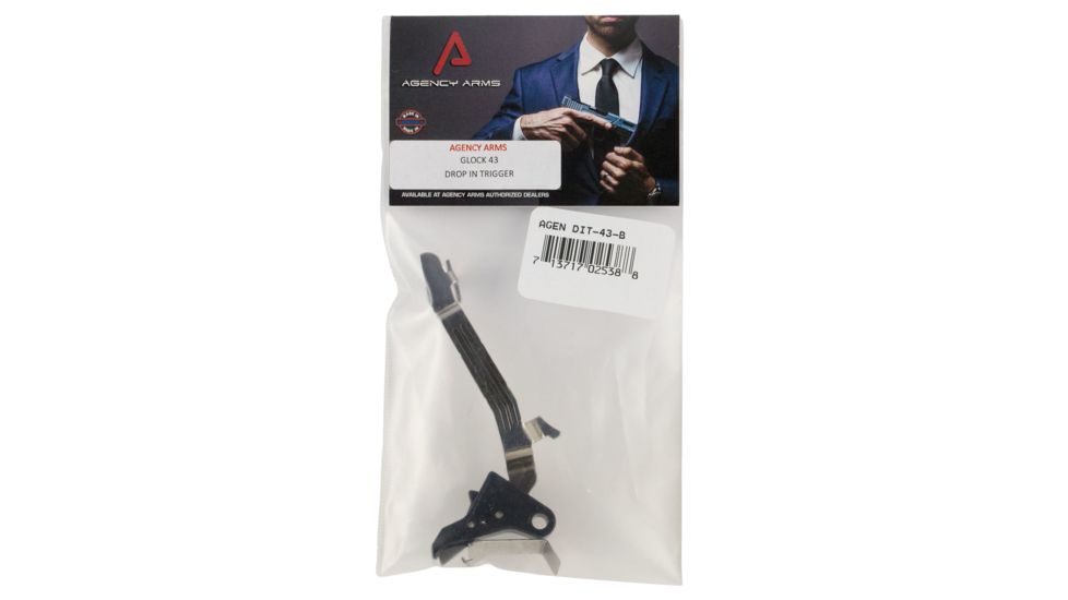 Agency Arms DIT-43-B Drop-In Trigger Glock 43 9mm Aluminum Black 3.5lbs