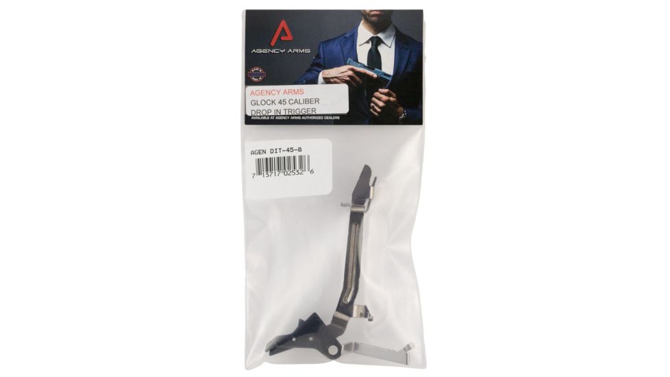Agency Arms Drop-In Trigger, .45 ACP/10 mm, Glock 20/21/29/30/40/41, Black, DIT2-45-B