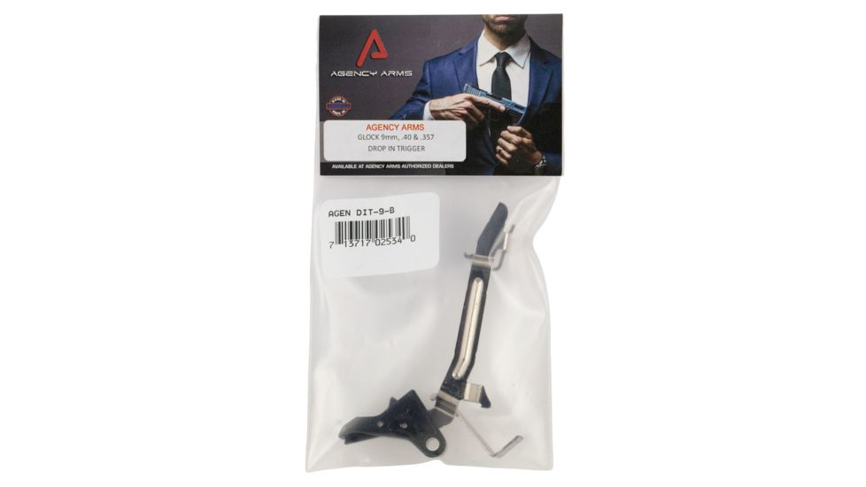 Agency Arms Drop-In Trigger, 9/40/357, Black, DIT2-9-B