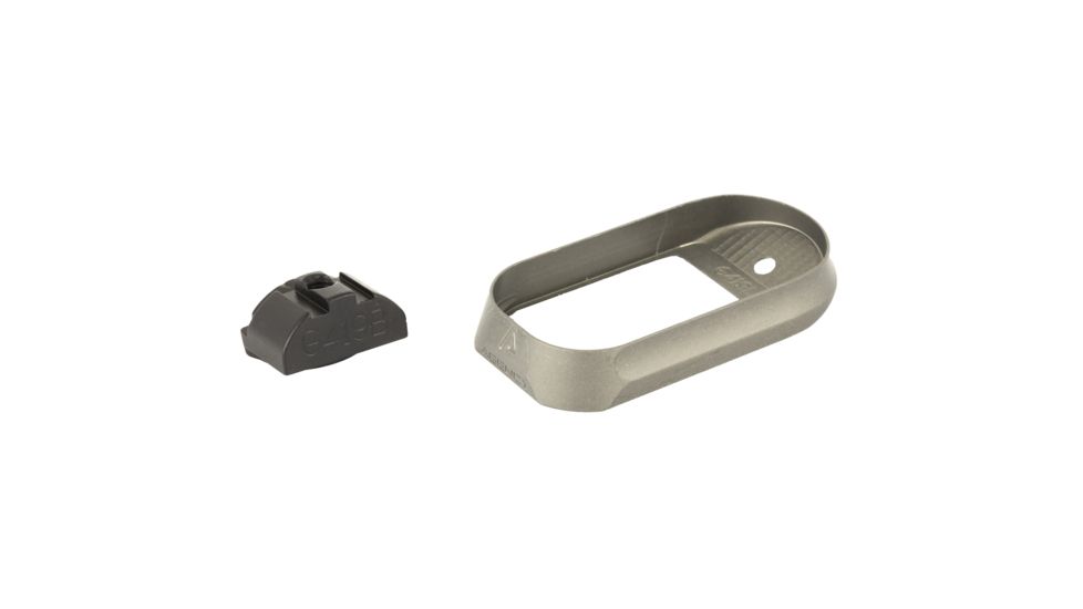 Agency Arms Glock 19 Gen4 Magazine Well for Large Back Straps, Gray, AGEMW-G19G4-LBS-G