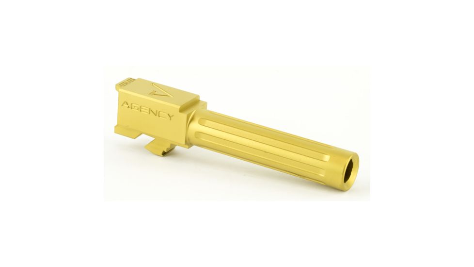 Agency Arms Glock 19 Mid Line Fluted 9mm Barrel, Nitride Finish, Titanium Nitride, AGEMLG19FTIN