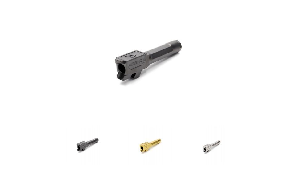 Agency Arms Glock 26 Premier Line Match Grade Drop-In Fluted Barrel, Black, DLC, Gold, Stainless Steel