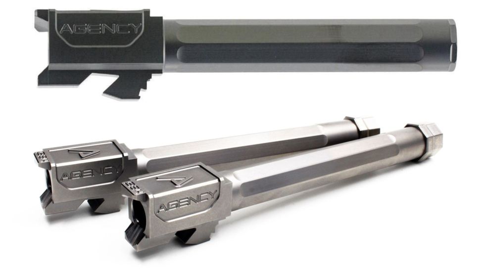 Agency Arms Glock 34 Premier Line Match Grade Drop-In Fluted Barrel, Black, DLC, Gold, Stainless Steel