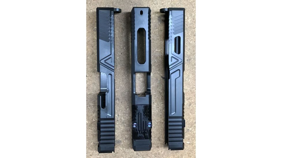 Agency Arms Hybrid Special Glock 43/43X Stripped Precut Pistol Slide, Black, G43-H-SL