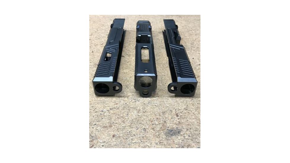 Agency Arms Hybrid Special Glock 43/43X Stripped Precut Pistol Slide, Black, G43-H-SL