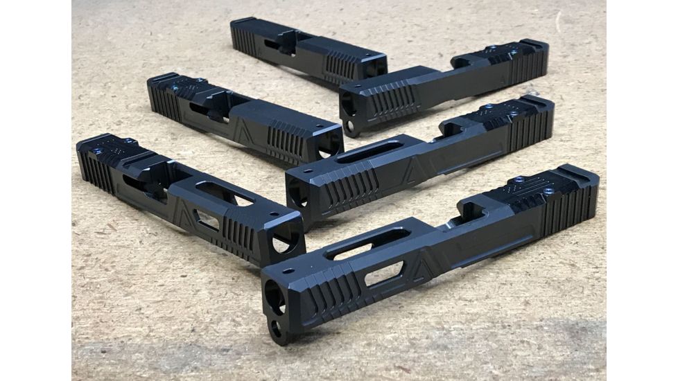 Agency Arms Hybrid Special Glock 43/43X Stripped Precut Pistol Slide, Black, G43-H-SL