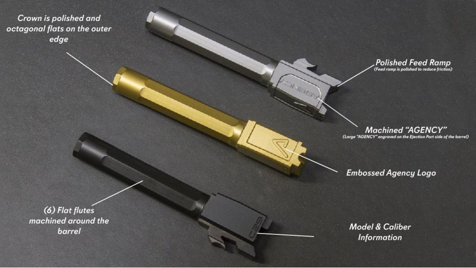 Agency Arms Premier Line Compatible Non-Threaded Smith &amp; Wesson M&amp;P9 M2.0 Pistol Barrels, 4in, Black, PLM24FDLC