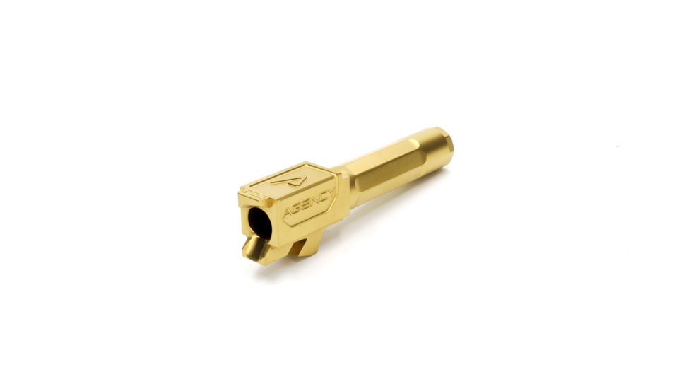 Agency Arms Premier Line Match Grade Drop-In Barrel, Fluted, Glock 26, Gold, Titanium Nitride PLG26FTiN