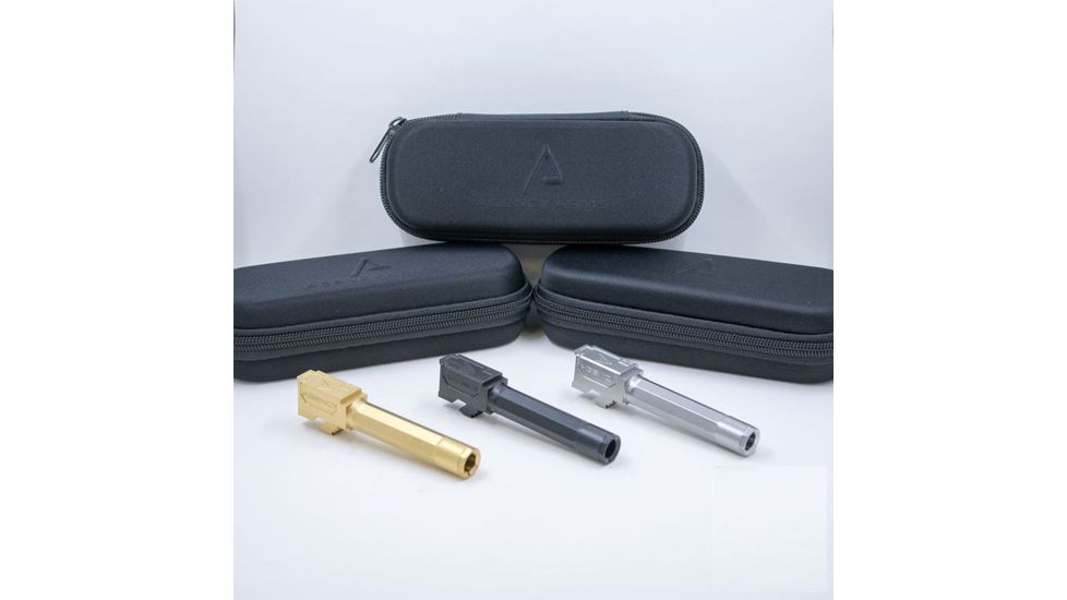 Agency Arms Premier Line Match Grade Drop-In Barrel, Threaded/Fluted, Glock 17, DLC PLG17T/FDLC