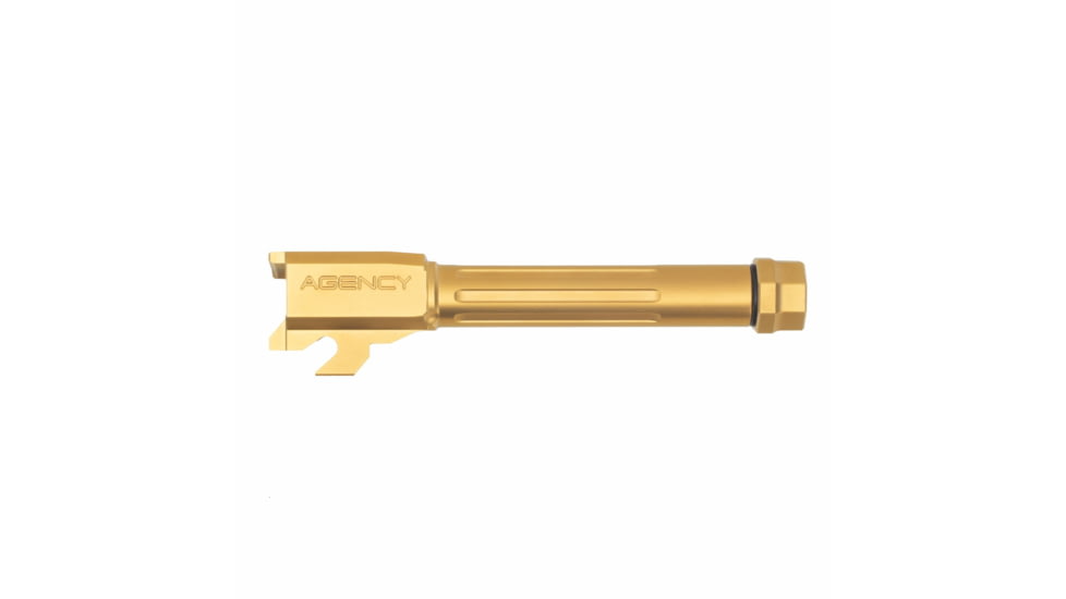 Agency Arms SIG P320 Compact/X-Carry Compatible Mid Line Threaded/Fluted, Titanium Nitride Barrel, Gold, ML320CT/FTiN