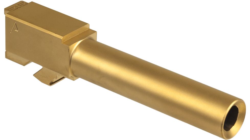 Agency Arms Standard Line Match Grade Drop-In Barrel, Non-Threaded, Glock 19, TiN Gold, SLG19NTTiN