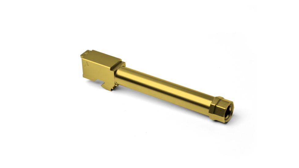 Agency Arms Standard Line Match Grade Drop-In Barrel, Threaded, Glock 17, Gold, Titanium Nitride SLG17TTiN