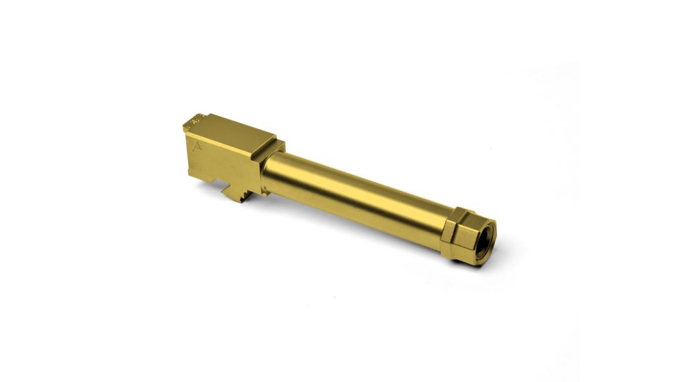 Agency Arms Standard Line Match Grade Drop-In Barrel, Threaded, Glock 19, Gold, Titanium Nitride SLG19TTiN