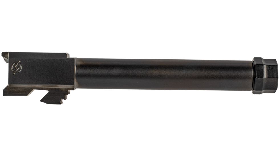 Agency Arms Syndicate Drop-In Match Grade Barrel, Threaded, Glock 17 Gen1-4, 1-10 Twist, 1/2x28, Thread Protector, DLC, Black, SYN17TDLC