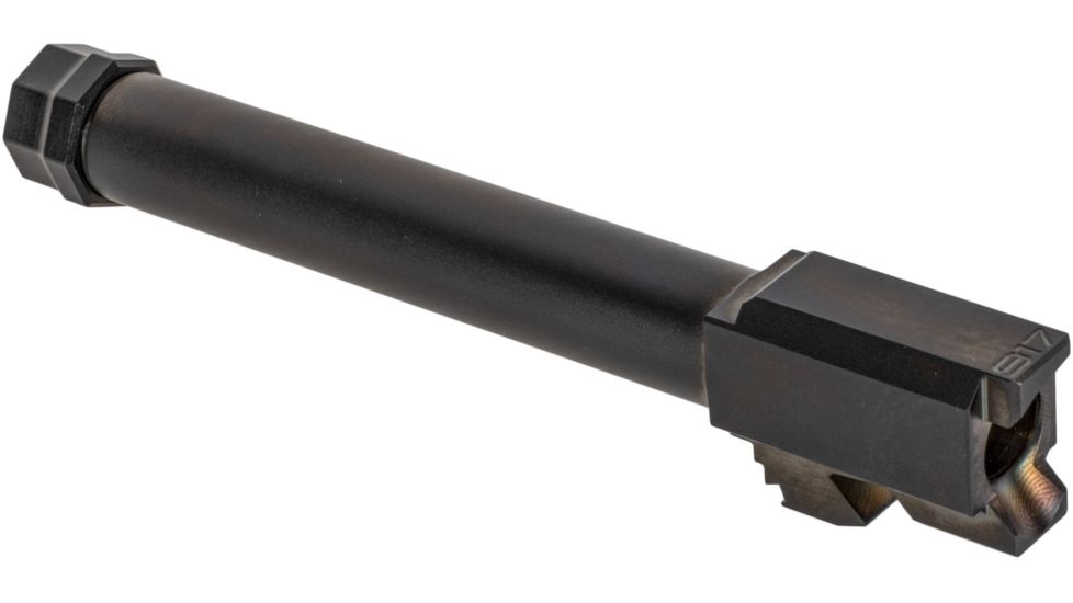 Agency Arms Syndicate Drop-In Match Grade Barrel, Threaded, Glock 17 Gen1-4, 1-10 Twist, 1/2x28, Thread Protector, DLC, Black, SYN17TDLC