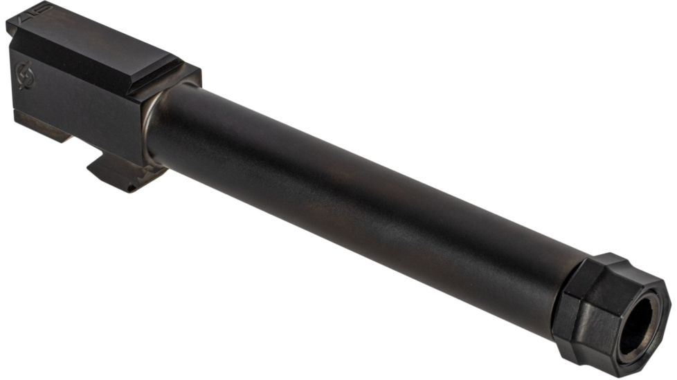Agency Arms Syndicate Drop-In Match Grade Barrel, Threaded, Glock 17 Gen1-4, 1-10 Twist, 1/2x28, Thread Protector, DLC, Black, SYN17TDLC