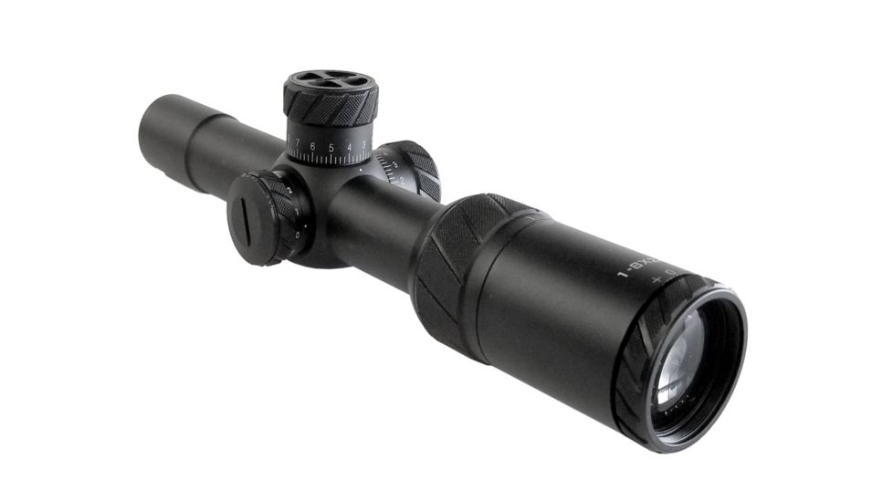 AGM Global Vision 1-8x24mm Professional Rifle Scope, 30mm Tube, Second Focal Plane, Glass etched Mil-dot reticle, Black 4501X822PRGPR1