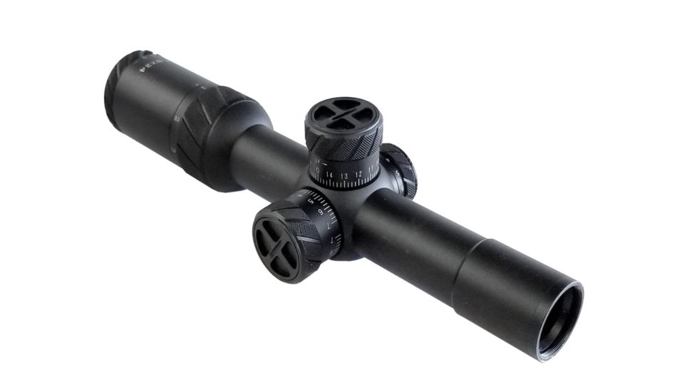 AGM Global Vision 1-8x24mm Professional Rifle Scope, 30mm Tube, Second Focal Plane, Glass etched Mil-dot reticle, Black 4501X822PRGPR1