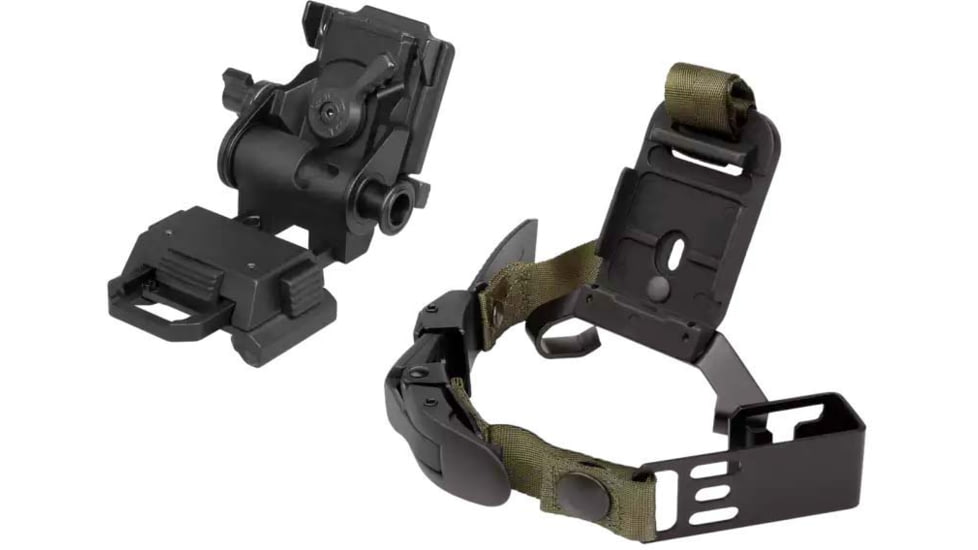AGM Global Vision Dovetail Helmet Mount for MICH and PASGT Helmets, compatible with NVG40/50 and StingIR, Black, 6103HS51CM