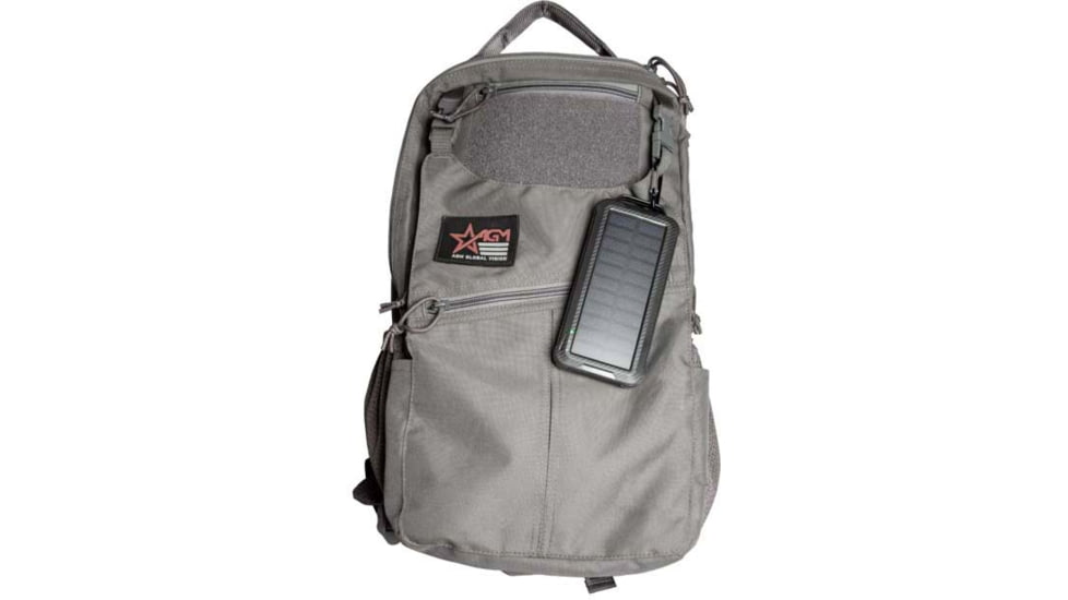 AGM Global Vision Universal Power Bank w/ Solar Panel, 10,000 mAh, Black, 6308EPB1