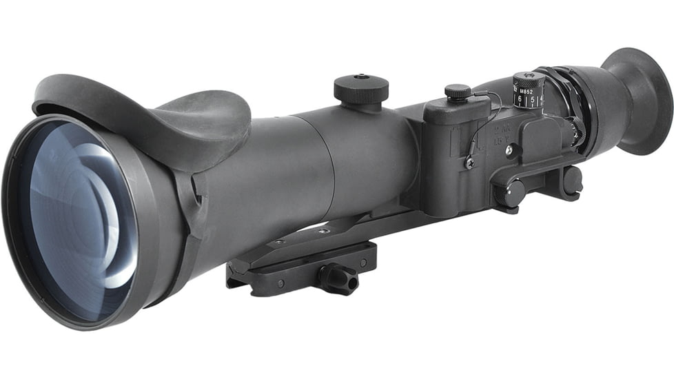 AGM Global Vision Wolverine Pro-6 Night Vision Rifle Scope, 6x100mm, Mil-Spec, Gen 2+, Green Phosphor, Level 2 Photonis IIT, Black, 15WOP622353021