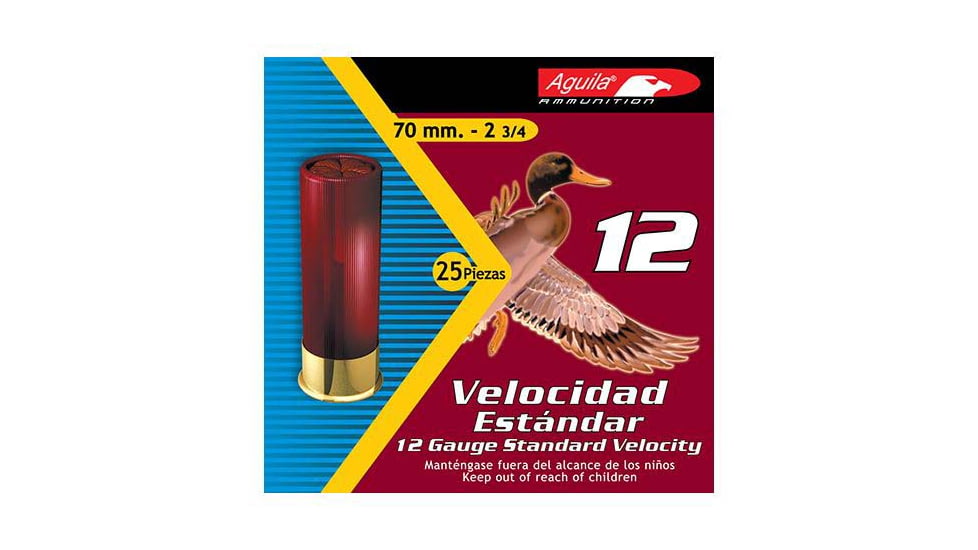 Aguila Ammunition High Velocity 12 Gauge 1 1/8 oz 2 3/4in Centerfire Shotgun Ammo, 25 Rounds, 1CHB1212