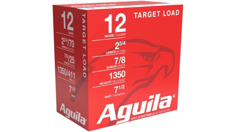 Aguila Ammunition Competition 12 Gauge 7/8 oz 2 3/4in 7.5 Shot Centerfire Shotgun Ammo, 25 Rounds, 1CHB1250