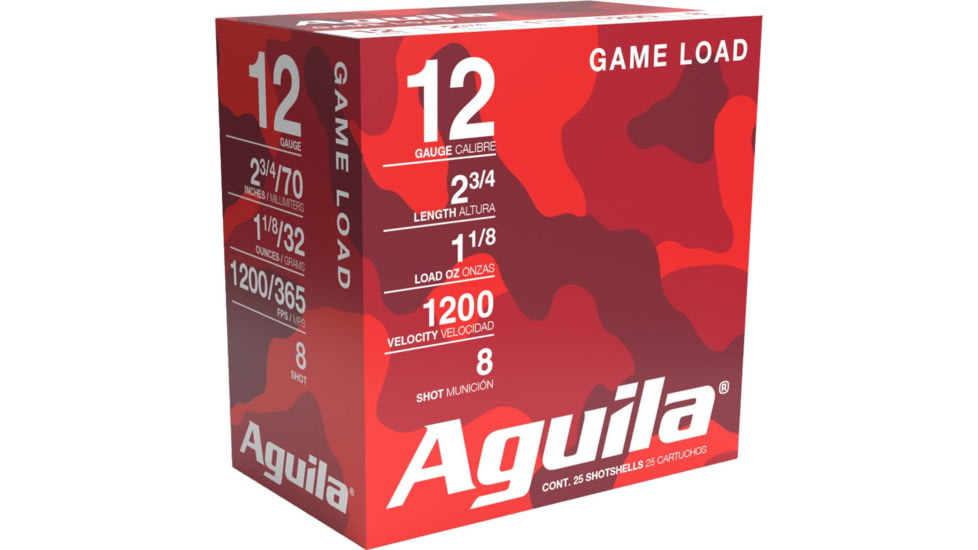Aguila Ammunition Field 12 Gauge 1 1/8 oz 2 3/4in Centerfire Shotgun Ammo, 25 Rounds, 1CHB1218