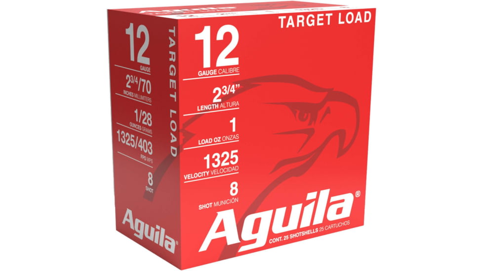 Aguila Ammunition Target Load High Velocity 12 Gauge 1 oz 2.75in Shotgun Birdshot Ammo, 25 Rounds, 1CHB1286